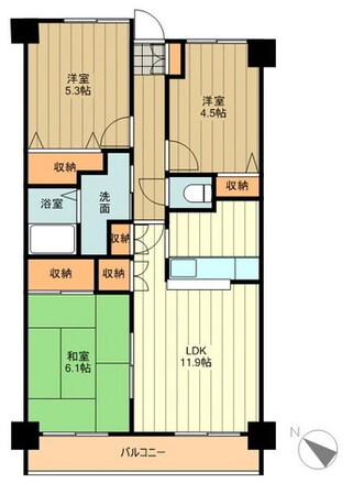 ラフィネ立川の物件間取画像